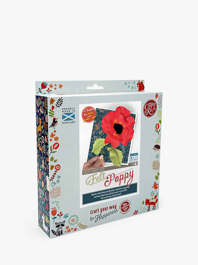 The Crafty Kit Company Poppy Needle Felting Kit