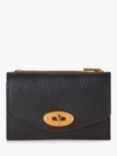 Mulberry Darley Small Classic Grain Leather Folded Multi-Card Wallet, Black