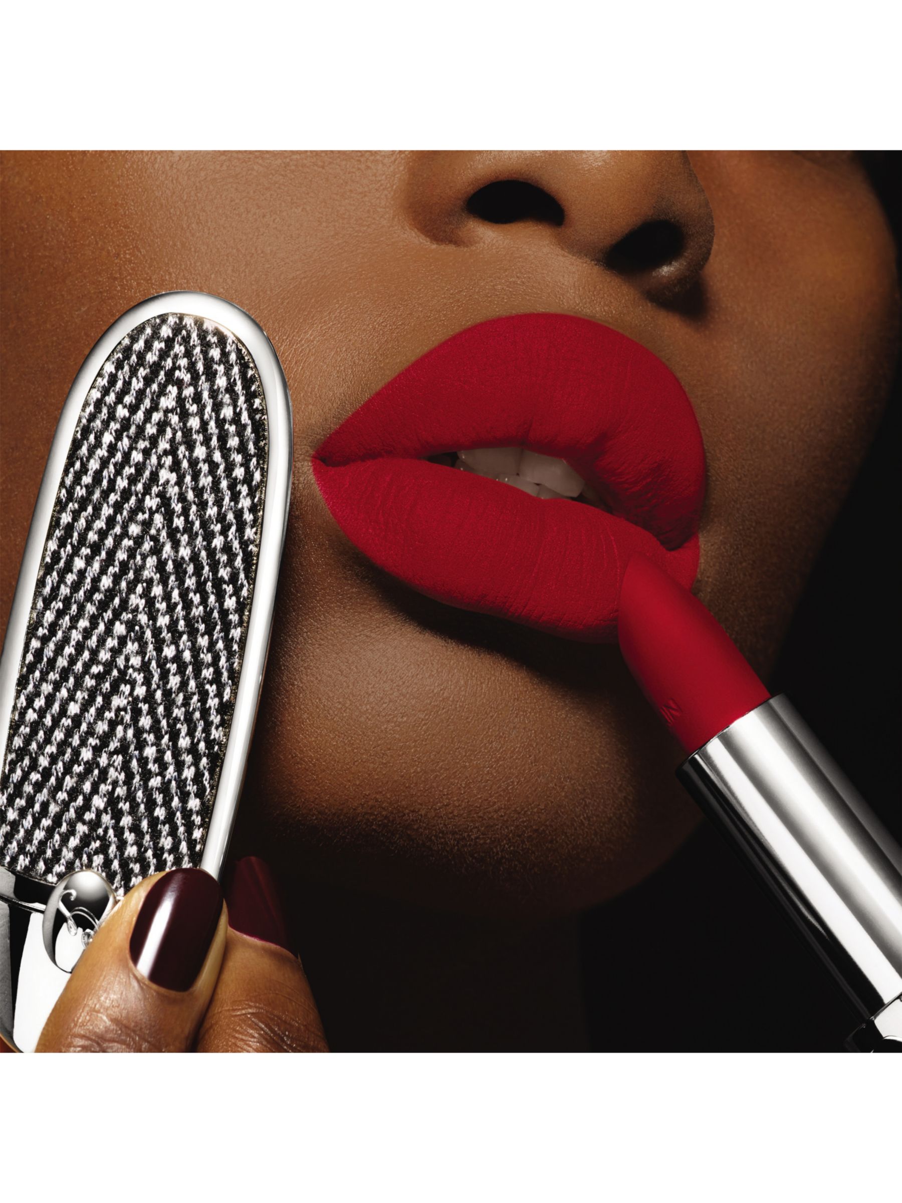 Guerlain Rouge G The Luxurious Velvet Double Mirror Lipstick Case, Chevron 3
