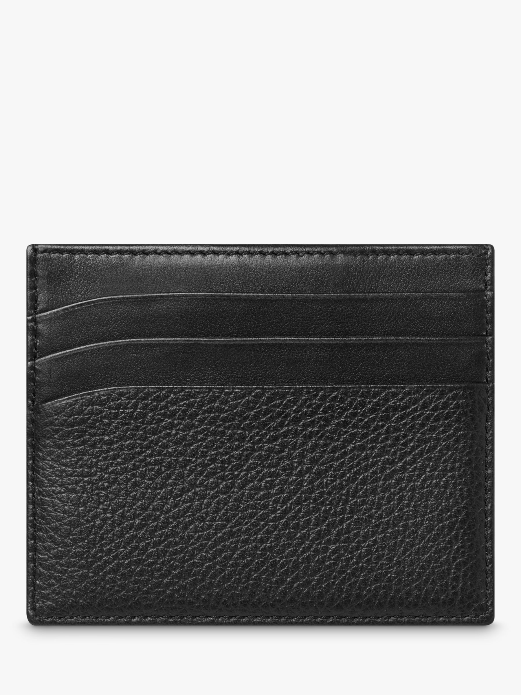 Montblanc 6 Card Leather Card Holder, Black at John Lewis & Partners