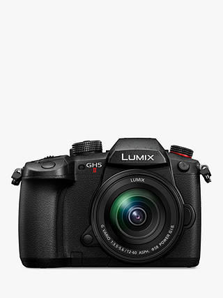 Panasonic Lumix DC-GH5M2ME GH5 Mark II Compact System Camera with Lumix 12-60mm Lens, 4K UHD, 20.3MP, Wi-Fi, Bluetooth, OLED Live Viewfinder, 3" LCD Vari-Angle Touch Screen, Black