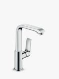 Hansgrohe Metris 230 Single Lever Swivel Spout Basin Mixer Tap with Push Waste, Chrome