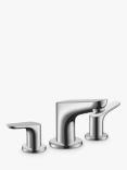 Hansgrohe Focus 3-Hole 100 Basin Mixer Tap with Pop-Up Waste, Chrome