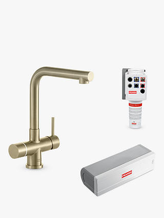 Franke Minerva Electronic Single Lever 4-in-1 Instant Boiling Hot & Filtered Water Kitchen Mixer Tap, Champagne Gold