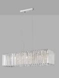 Impex Diore Crystal Bar Ceiling Light, Clear/Chrome