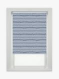 John Lewis Children's Print Stripe Made to Measure Blackout Roller Blind, Blue/Grey