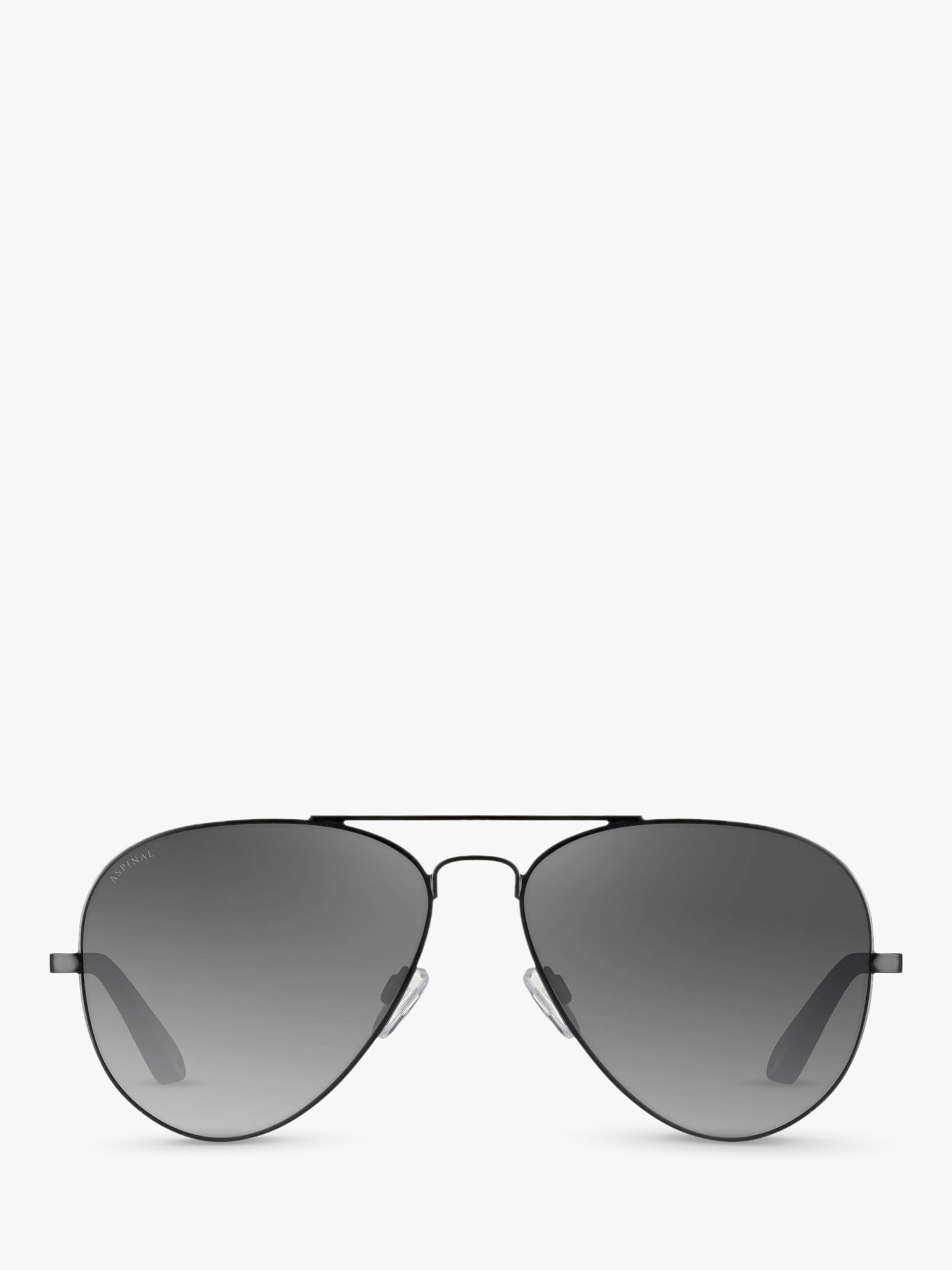 Aspinal Of London Mens Navigator Aviator Frame Sunglasses Matte Black 