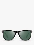 Aspinal of London Men's Milano D-Frame Sunglasses, Black