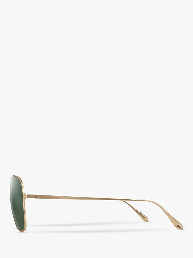 Aspinal of London Men's Maranello Aviator Frame Sunglasses, Gold