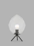 Impex Zoe Table Lamp, Clear/Silver