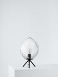 Impex Zoe Table Lamp, Clear/Silver