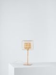 Impex Avignon Glass Cube Table Lamp