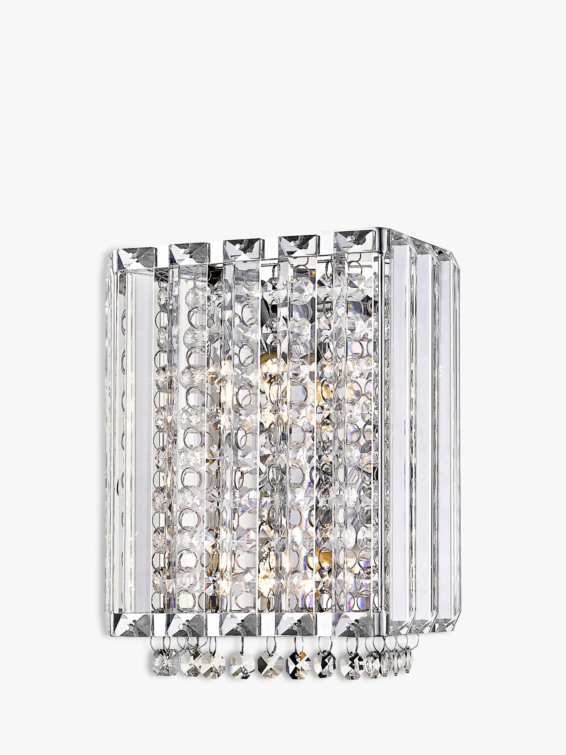 Photo of Impex diore crystal wall light small chrome