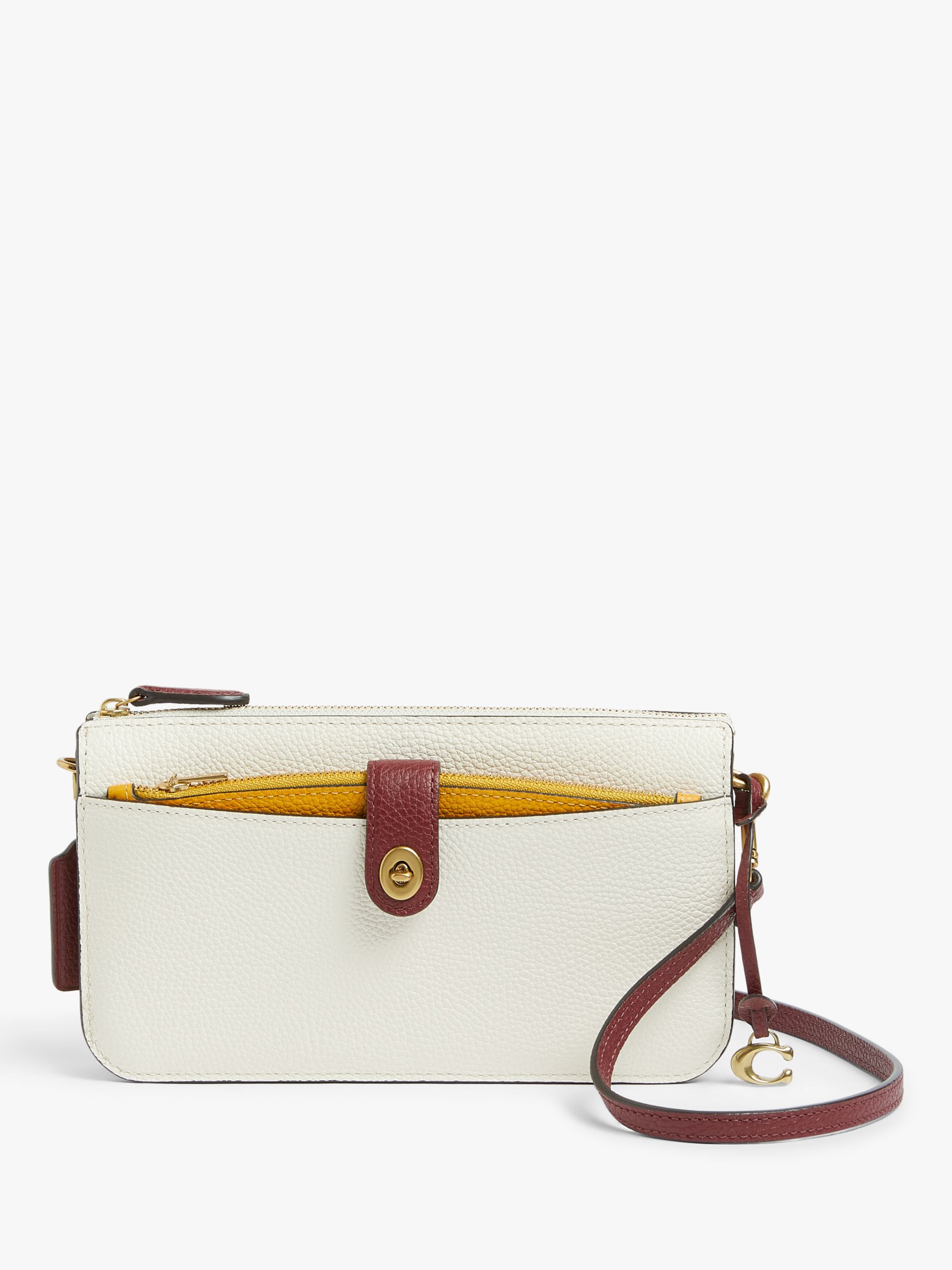 Coach Noa Cross Body Leather Bag, Chalk