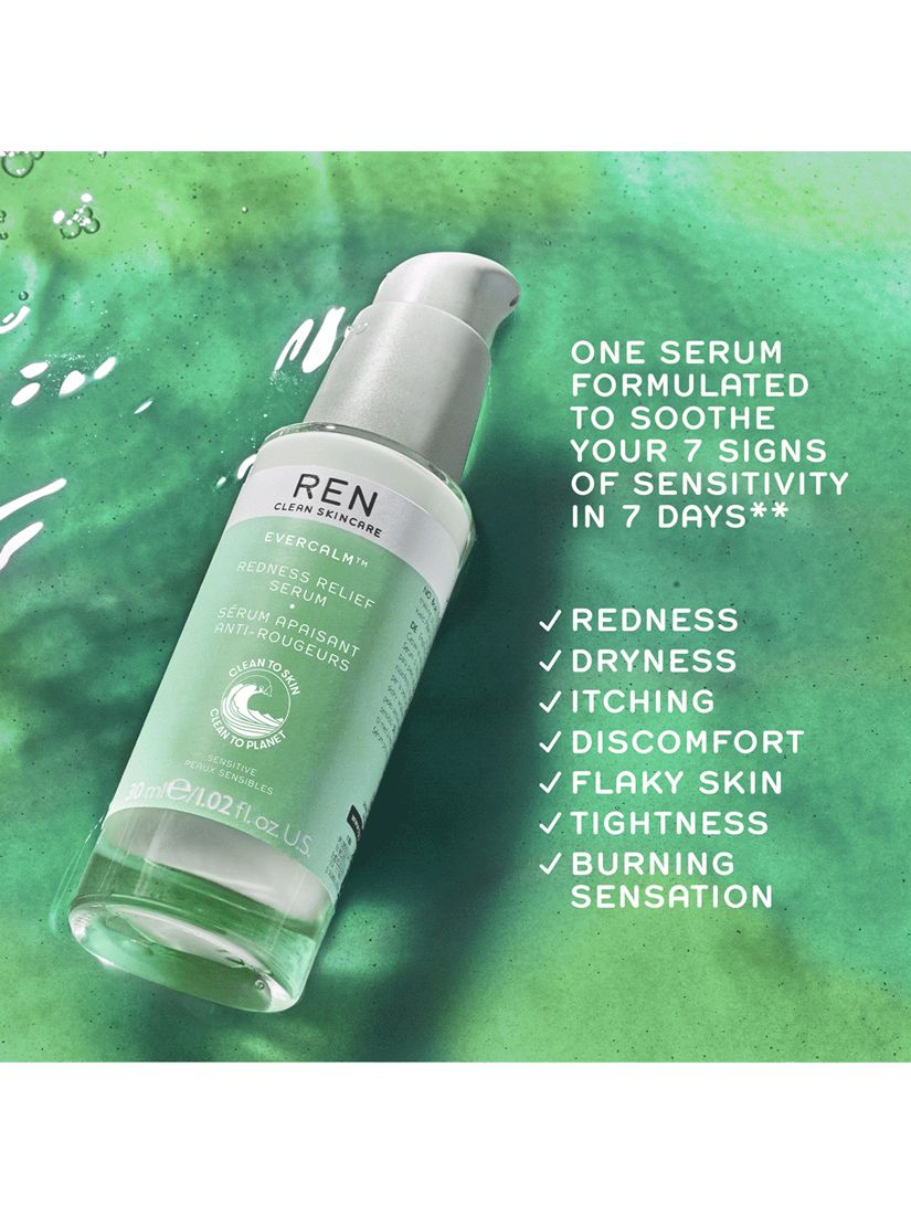 REN Clean Skincare Evercalm Redness Relief Serum, 30ml 4