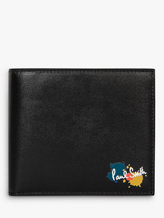 Paul Smith Splatter Leather Bifold Wallet, Black