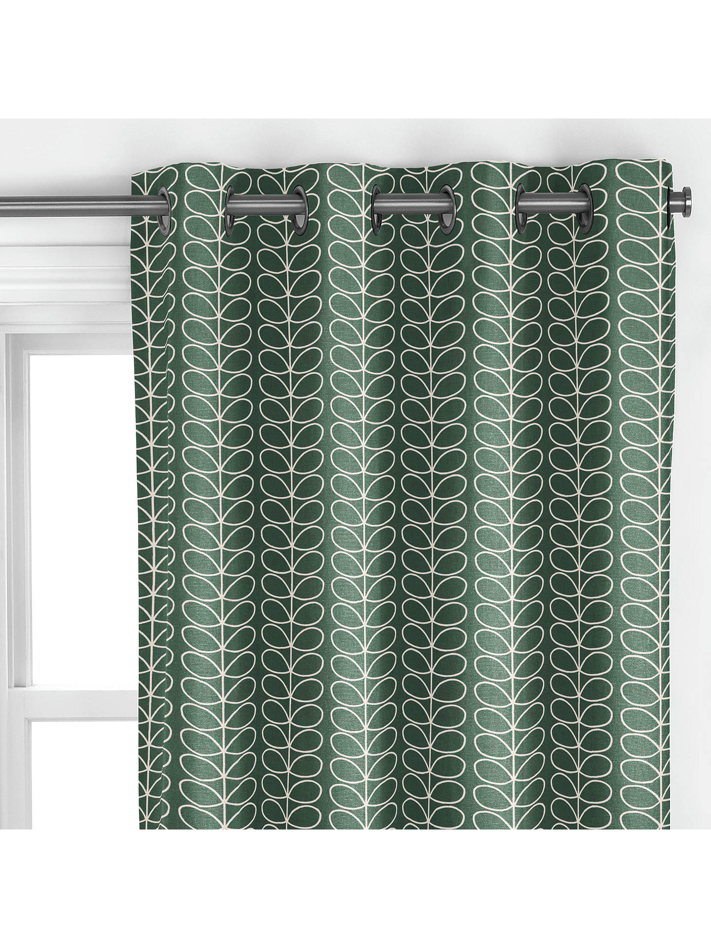 Orla Kiely Linear Stem Made to Measure Curtains, Evergreen