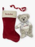 Babyblooms Personalised Berkeley Bear Soft Toy with Stocking Gift Box