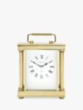 London Clock Company Roman Numeral Analogue Carriage Clock with Alarm, Gold