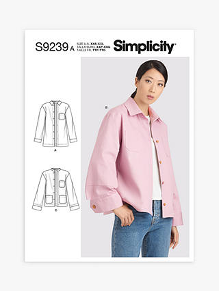 Simplicity Misses' Jacket Sewing Pattern, S9239, A
