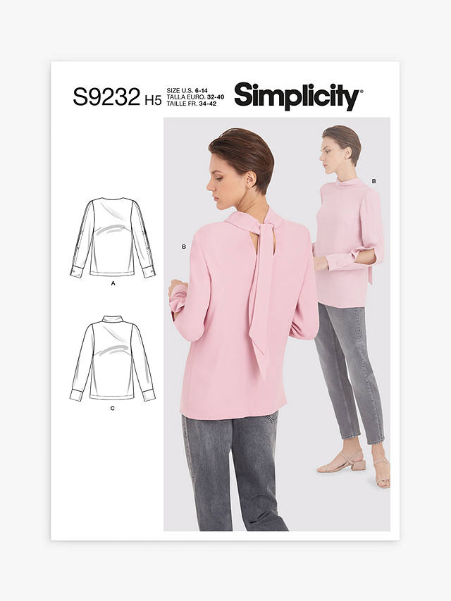 Simplicity Misses' Blouse Sewing Pattern S9232, H5