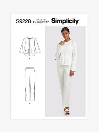 Simplicity Misses' Comfortwear Jackets and Pull On Pants Sewing Pattern S9228, H5