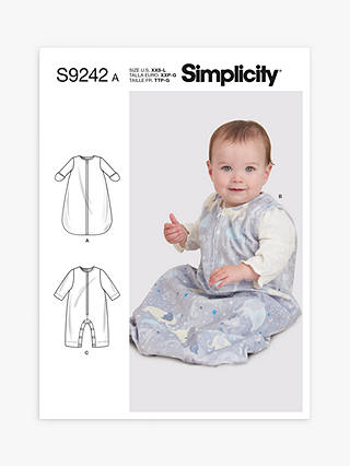 Simplicity Baby Bunting and Bodysuit Sewing Pattern, S9242, A