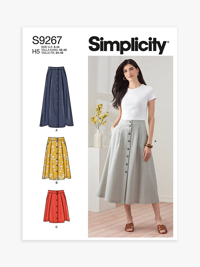 Simplicity Misses' Skirt Sewing Pattern, S9267, H5