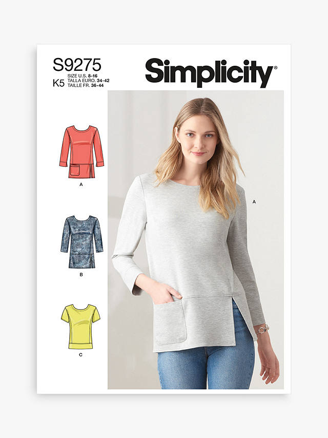 Simplicity Misses' Knit Tops Sewing Pattern, S9275, U5
