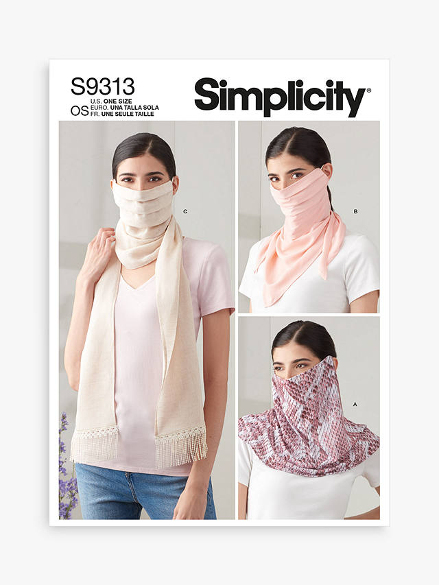 Simplicity Accessories Face Covers Sewing Pattern, S9313, OS
