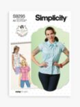 Simplicity Misses' Loose Fitting Button Front Tops Sewing Pattern, S9295