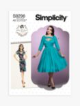 Simplicity Misses' Fitted and Flared Dress Sewing Pattern, S9296