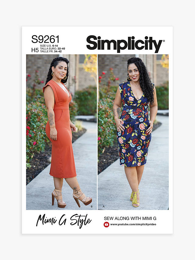 Simplicity Misses' Over the Head Knit Dress Sewing Pattern, S9261, H5