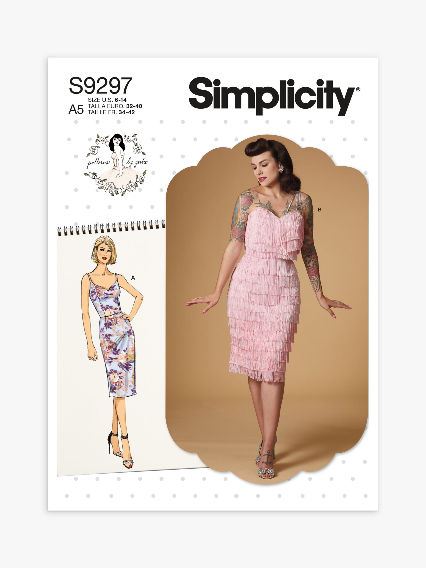 Simplicity Fringed Dress Sewing Pattern S9297