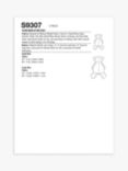 Simplicity Craft Plush Bears Sewing Pattern, S9307, OS