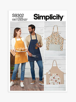 Simplicity Accessories BBQ Apron Sewing Pattern, S9302, OS