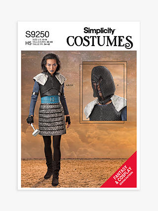 Simplicity Costume Space Warrior Sewing Pattern, S9250, H5