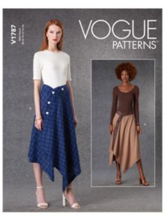 Vogue Misses' Asymmetric Wrap Skirt Sewing Pattern V1787, B5