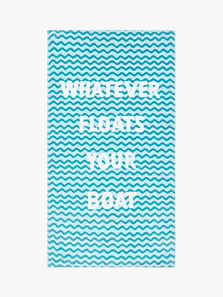 John Lewis ANYDAY Whatever Floats Your Boat Beach Towel