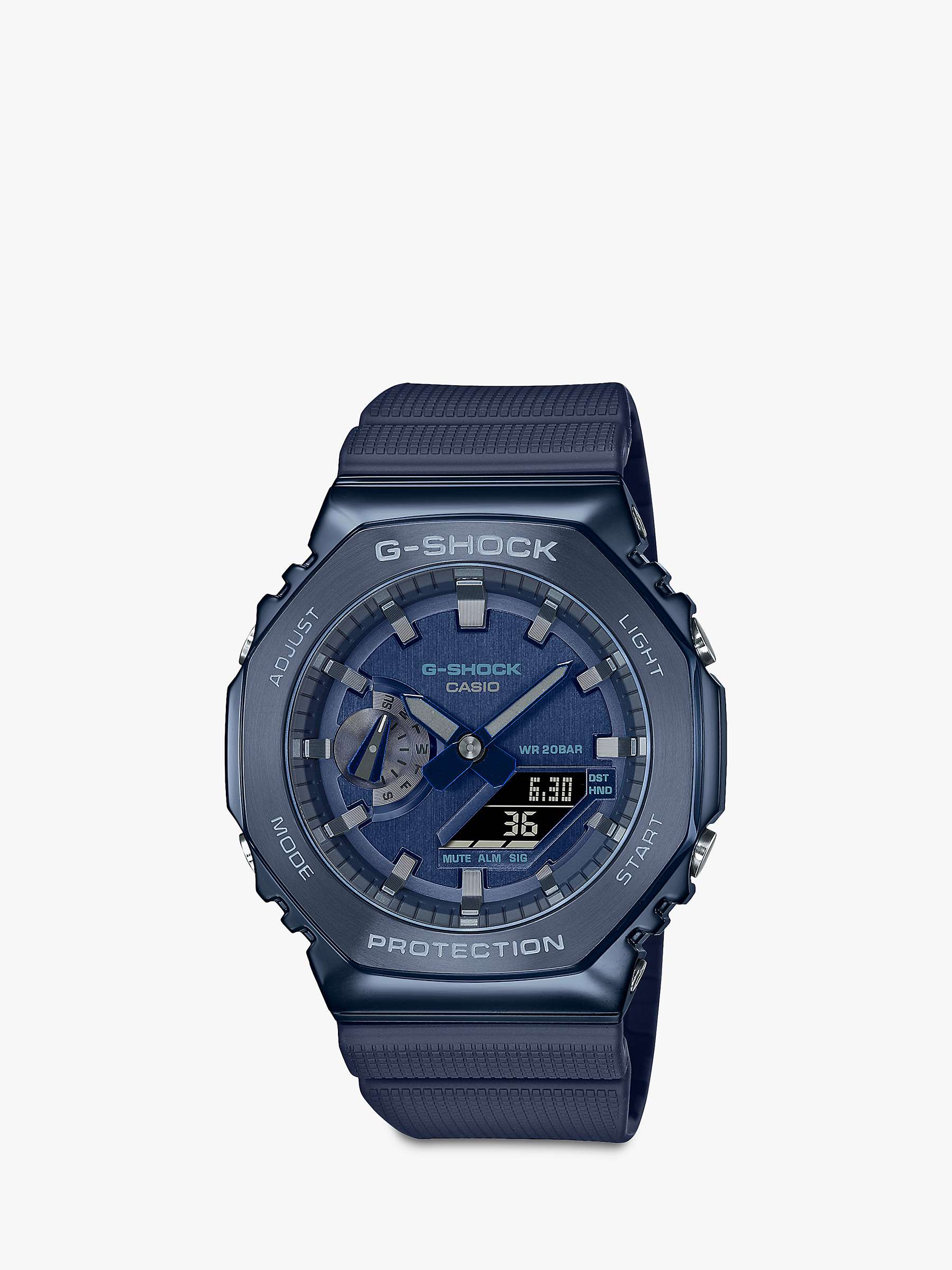 Buy Casio GM-2100N-2AER Men's G-Shock Resin Strap Watch, Blue Online at johnlewis.com