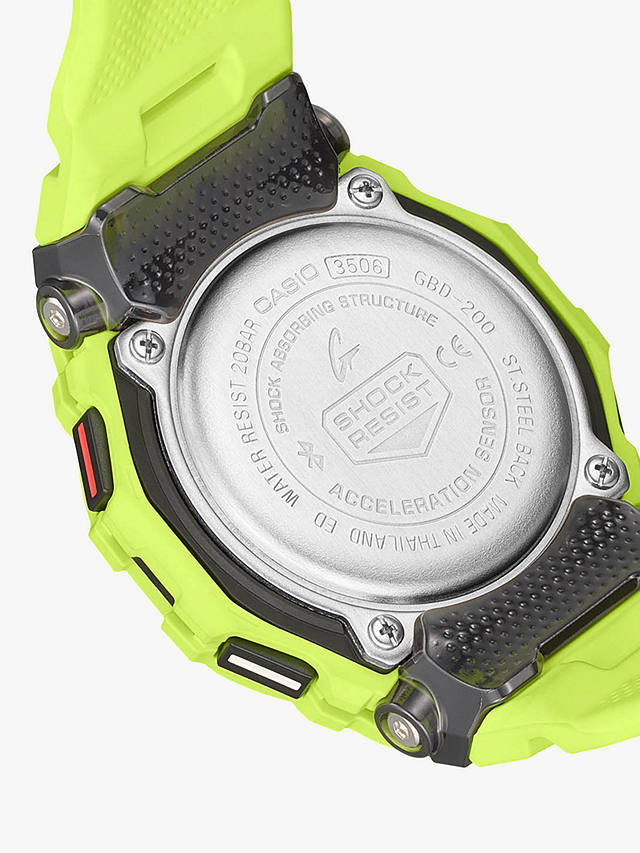 Casio Men's G-Shock Steptracker Resin Strap Watch, Yellow GBD-200-9ER