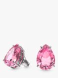 Swarovski Gema Teardrop Cut Crystal Stud Earrings, Pink/Silver