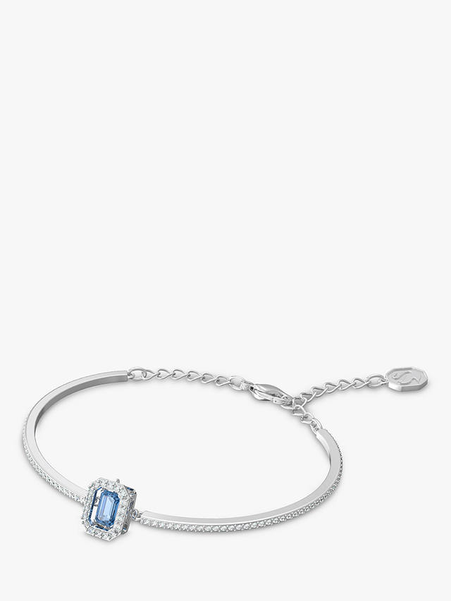 Swarovski Millenia Octagon Cut Crystal Double Bangle, Silver/Light Blue