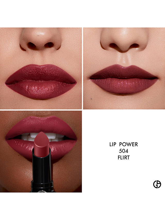 Giorgio Armani Lip Power Vivid Colour Long Wear Lipstick, 504 Flirt 4
