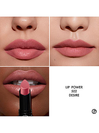 Giorgio Armani Lip Power Vivid Colour Long Wear Lipstick, 502 Desire 4