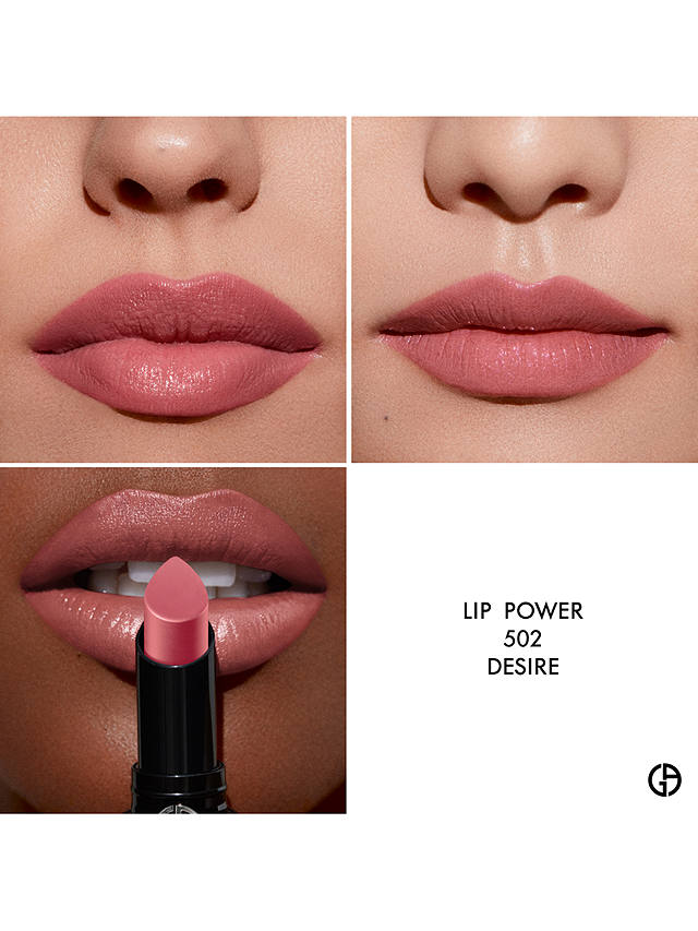 Giorgio Armani Lip Power Vivid Colour Long Wear Lipstick, 502 Desire 4
