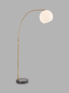 Bay Lighting Hettie Marble Floor Lamp, Black/Antique Brass