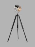 Bay Lighting Waterside Tripod Floor Lamp, Polished Nickel/Black