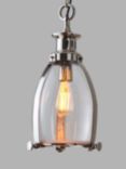 Bay Lighting Riva Glass Ceiling Light, Small, Polished Nickel