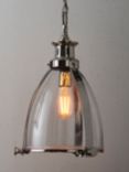 Bay Lighting Riva Glass Ceiling Light, Large, Polished Nickel